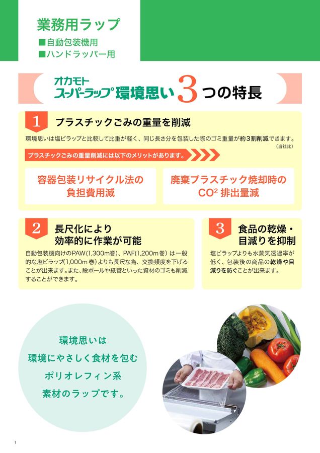 オカモト株式会社 食品包装用ラップフィルム・総合カタログ オカモト株式会社 食品包装用ラップフィルム・総合カタログ